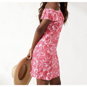 Tommy Bahama Scrolls OTS Spa Dress Small Ruffled Beach Preppy Beach Pockets $178